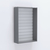 Витрина настенная №202-1В без дверей с эконом панелью Темно-Серый