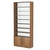 Стеллаж из ДСП с 7-ю полками 300x900 мм серии LEVEL-7 №12-1 (З/C - СТЕКЛО) Орех