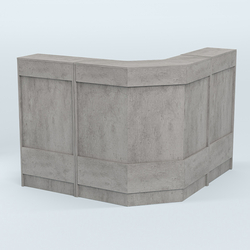 Ресепшен Г-образный серии ПРАЙМ №4Б, Бетон Чикаго светло-серый F186 ST9