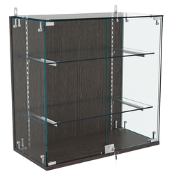 Витрина настенная НЕО №1-1 с двумя полками, Дуб Венге