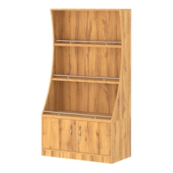 Стеллаж Гарант низкий №2-2-900-О с ограничителями, Дуб Золотистый