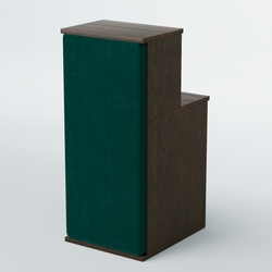 Ресепшен БАРОН №2 (ровная поверхность), Дуб Венге  + Велюр Tiffany 10 Dk. Green