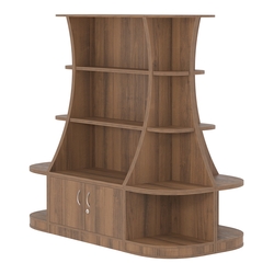 Островной низкий стеллаж ГАРАНТ №2, Орех