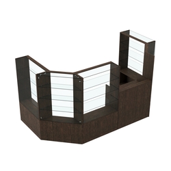 Торговый пристенный островок ГРАЦИЯ №3 (открытый) (4.68 кв.м), Дуб Венге