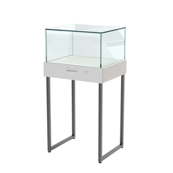 Прилавок ювелирный "Диаманд" №4-600, Белый + Серый