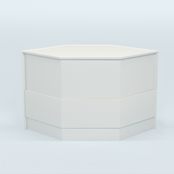 Стол-ресепшен серии ПРАЙМ №3Б угловой, Белый