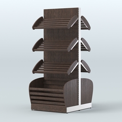 Островной высокий стеллаж для хлеба и выпечки Феникс №1, Дуб Венге