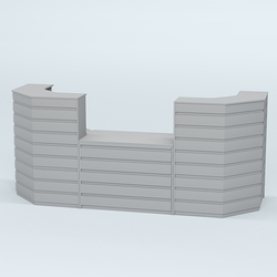 Ресепшен серии ПРАЙМ №7А со столом выдачи, Серый