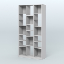 Стеллаж из ДСП серии ЛОФТ №10-2 с полками ДСП, Серый