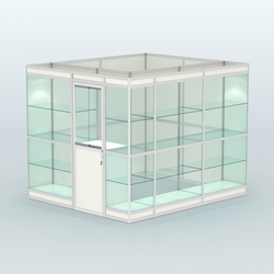 Павильон из профиля угловой №4в (5,5 кв.м), Белый