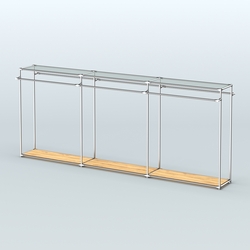 Островная торговая система ХРОМ 3600 мм с поручнями №1, Дуб Золотистый