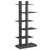 Стеллаж серии КУБ с четырьмя широкими полками №5 Черный