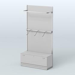 Система ЭЛЕГАНТ №1 с ДСП и тумбой T11 (1200 мм), Серый