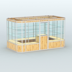 Павильон из профиля островной №3а, Дуб Золотистый