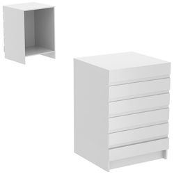 Торговый стол-прилавок с горизонтальными панелями №5Э, Серый