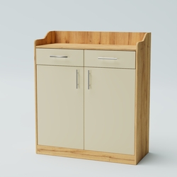 Стойка официанта "Бармен" №6, Дуб Золотистый и Крем Вайс