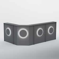 Ресепшен угловой большой КРУГ №4, Темно-Серый