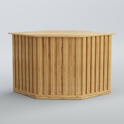 Ресепшен - стол угловой серии ПРИЛИВ №10, Дуб Золотистый