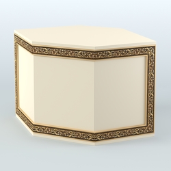 Стол-ресепшен шестигранный серии БАРОККО №3, Крем Вайс