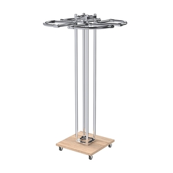 Торговое хромированное одноярусное вешало СЕКТОР №1, Дуб Сонома