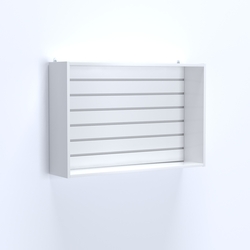 Витрина настенная №203-1В с эконом панелью, Белый