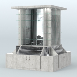 Павильон вокруг колонны серии Эталон №6, Метрополитан Грей