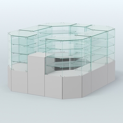 Павильон ИСТРА в центр зала №2 (открытый) (4, 94 кв.м), Серый