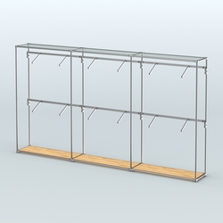 Торговая система ХРОМ без ДСП 3600 мм с поручнями №4, Дуб Золотистый