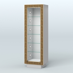 Низкая витрина декорированная НБА-501С, Серый