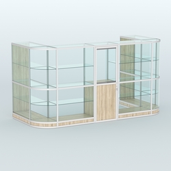 Павильон из профиля пристенный №11г (5,50 кв. м), Дуб Сонома