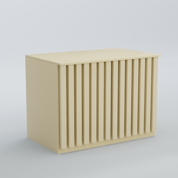 Ресепшен - стол широкий серии ПРИЛИВ №8, Крем Вайс