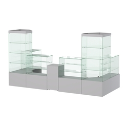 Павильон ИСТРА пристенный №8б (6, 68 кв.м), Серый