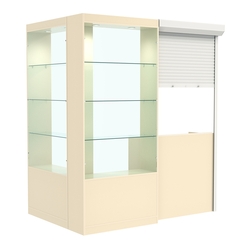 Угловой павильон №1-3П (2,16 кв.м), Крем Вайс