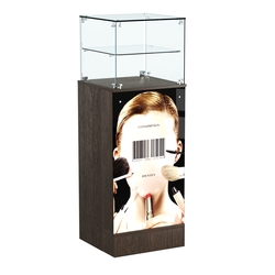 Прилавок со световым коробом узкий №12, Дуб Венге