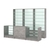 Комплект витрин с наклонными полками SL-6 №12-1 и прилавков ЭК-4 Бетон Чикаго светло-серый F186 ST9