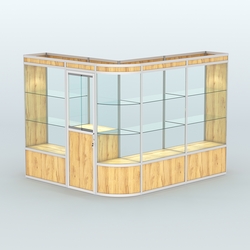 Павильон из профиля угловой №2а (5,5 кв.м), Дуб Золотистый