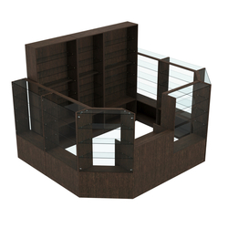 Торговый пристенный островок ГРАЦИЯ №10 (открытый) (7.43 кв.м), Дуб Венге