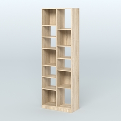 Стеллаж из ДСП серии ЛОФТ №8-2 с полками ДСП, Дуб Сонома