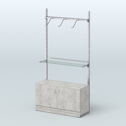 Система ЭЛЕГАНТ №6 без ДСП с тумбой T22 (1200 мм), Метрополитан Грей