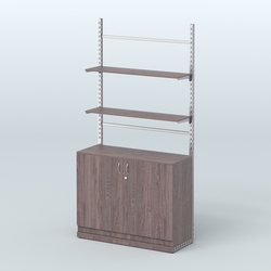 Система ЭЛЕГАНТ №8 без ДСП с тумбой T23 (1200 мм), Ясень Анкор темный