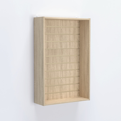 Витрина настенная №202-1В без дверей с эконом панелью, Дуб Сонома