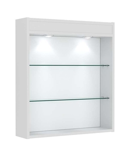 Витрина настенная №1-3Г открытая с подсветкой, Серый