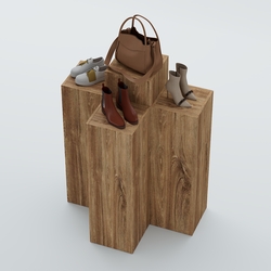 Демо-стенд Ступени Т-обр №1, Дуб Канзас коричневый