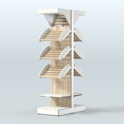 Островной высокий стеллаж для хлеба и выпечки Феникс №14, Белый + Дуб Сонома