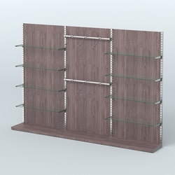 Система ЭЛЕГАНТ №10 пристенная с ДСП (3600 мм), Ясень Анкор темный