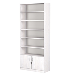 Стеллаж из ДСП с 5-ю полками 400x900 мм серии LEVEL-5 №14 (З/C - ДВП), Ясень Анкор светлый