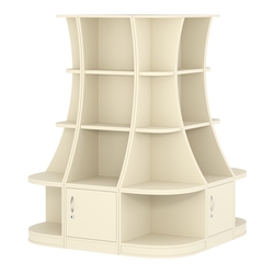 Островной низкий стеллаж ГАРАНТ №6, Крем Вайс