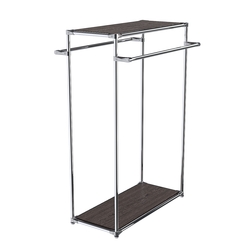 Хромированный стенд-вешало TD-38 №1-3 с полками ДСП 16мм, Дуб Венге