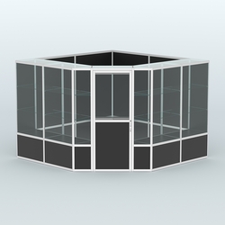 Павильон из профиля угловой №8б (9 кв.м), Черный