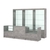 Комплект витрин ЭК-02 и прилавков ЭК-3 Бетон Чикаго светло-серый F186 ST9